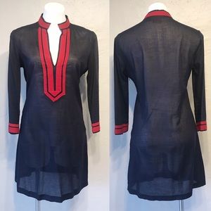 Tory Burch Low Cut Sheer Dress/ Swimsuit Cover